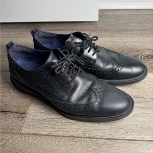 COLE HAAN Men's Grand Evolution Wingtip Oxfords Black Size 10.5 M